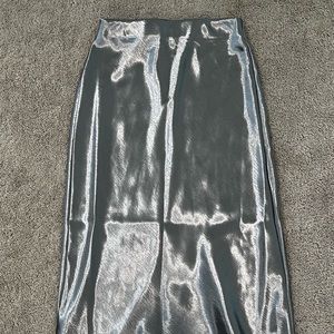 Shiny Silver Skirt
